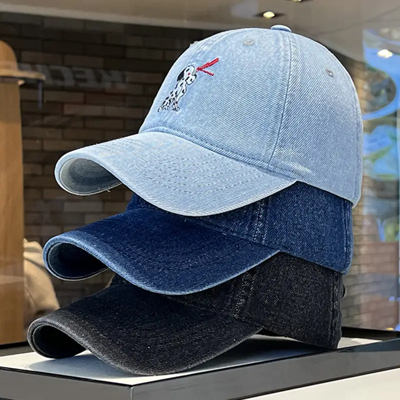 Women Denim Cartoon Cap Sunshade Cap - Image 7