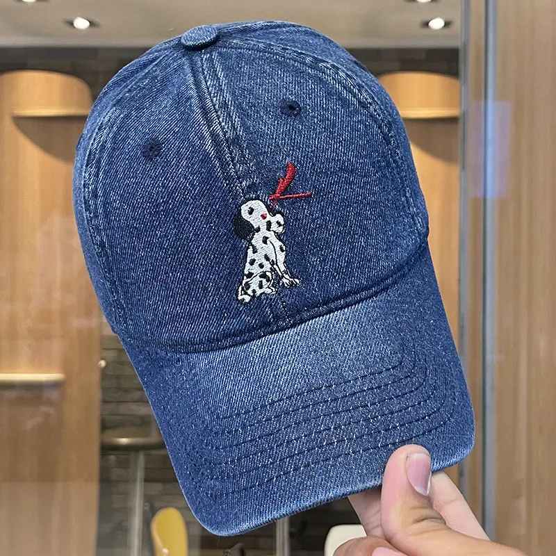 Women Denim Cartoon Cap Sunshade Cap - Image 2