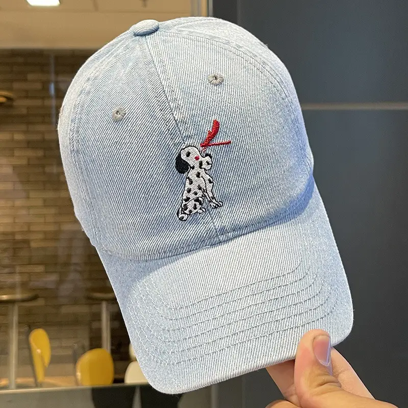Women Denim Cartoon Cap Sunshade Cap - Image 3