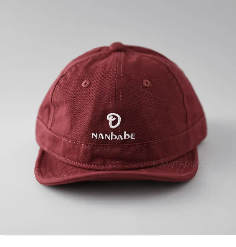 Maroon Japanese Style Baseball Cap for Men Women Sunshade — feature 8