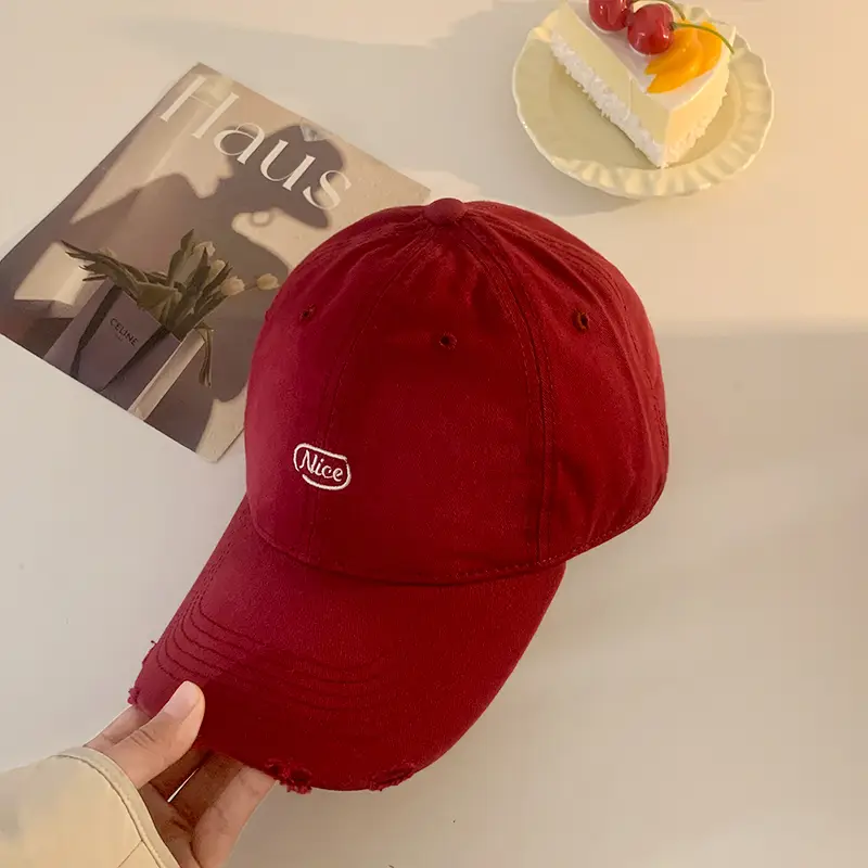 Pink Korean Style Baseball Cap for Women Spring Summer 2025