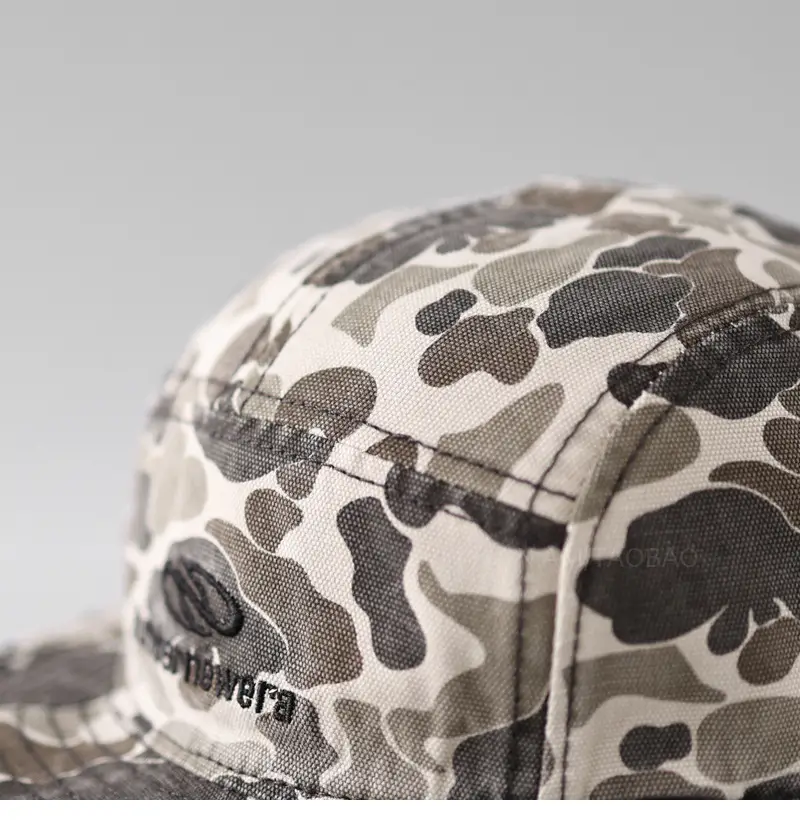 Men Camouflage Letter Cap Short Bristled Duck Cap — feature 7
