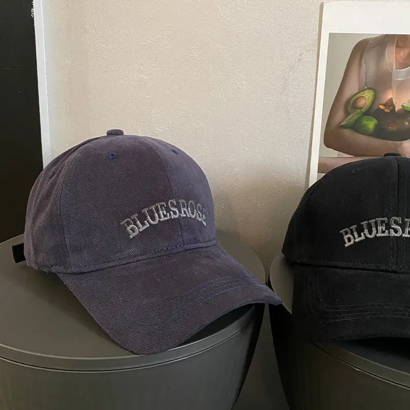 Women's Blue & Black Letter Cap Autumn Winter 2024 - Image 6