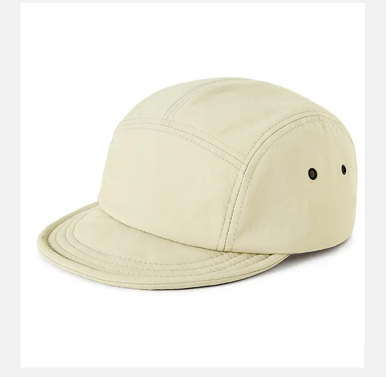Black American Short Brim Five-piece Cap for Men Women — feature 20