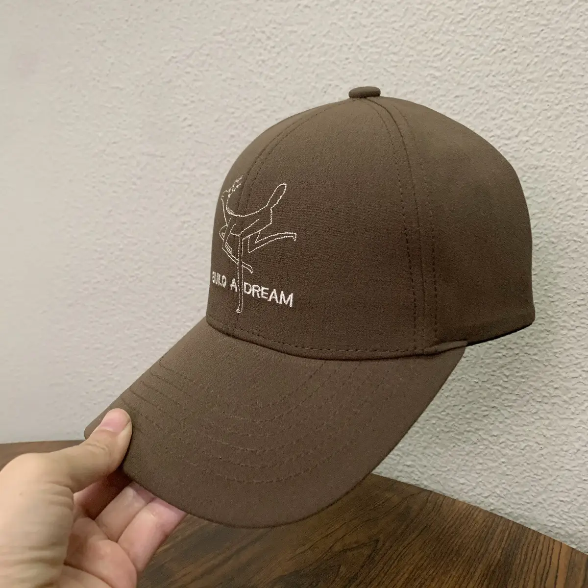 Boy's Star Graphic Baseball Cap Brown — feature 1