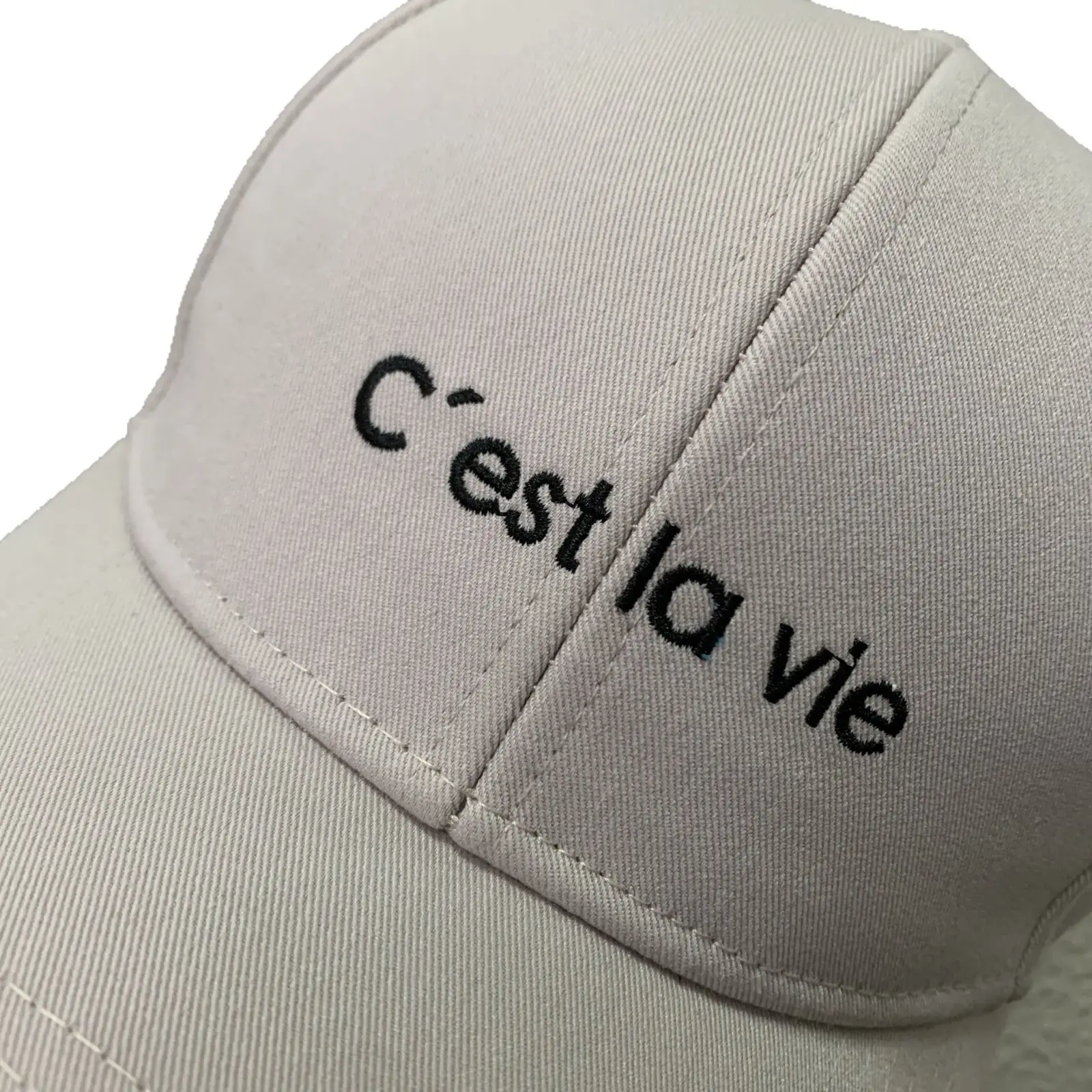 Men White "Est la Vie" Baseball Cap - Image 8
