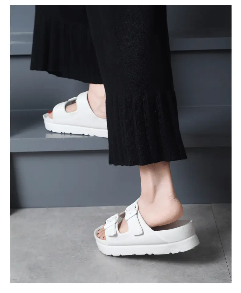 Birkenth Shoes Thick-soled Shoes Women's Birkenth Shoes Thick-soled EVA Slippers Heightened Outer Wear Sandals Classic Double Buckle Beach Shoes — feature 18