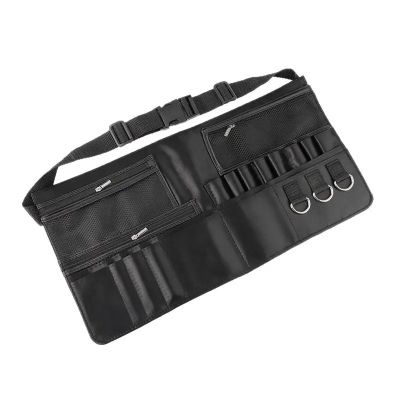 Black Crossbody Makeup Brush Bag PU Leather - Image 9