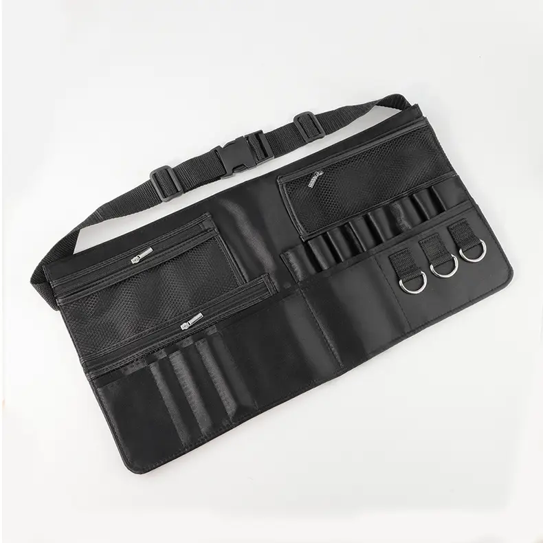 Black Crossbody Makeup Brush Bag PU Leather — feature 13