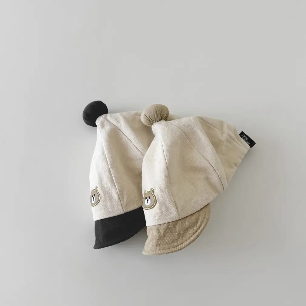 Baby Cap Beige Cartoon Bear Spring Autumn 2025 - Image 8