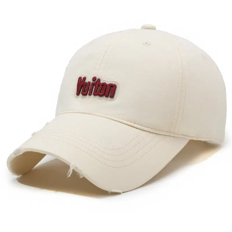 Women Navy Wash Denim Baseball Cap with Logo