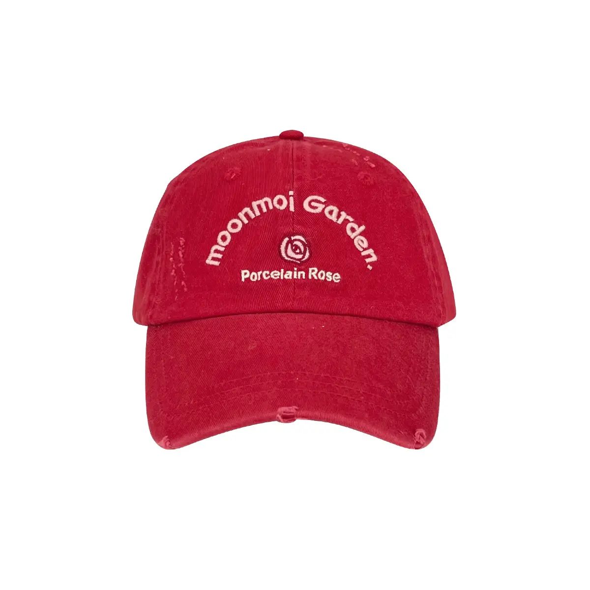Berry Red Washed Letter Embroidered Baseball Cap for Men Women - Image 6