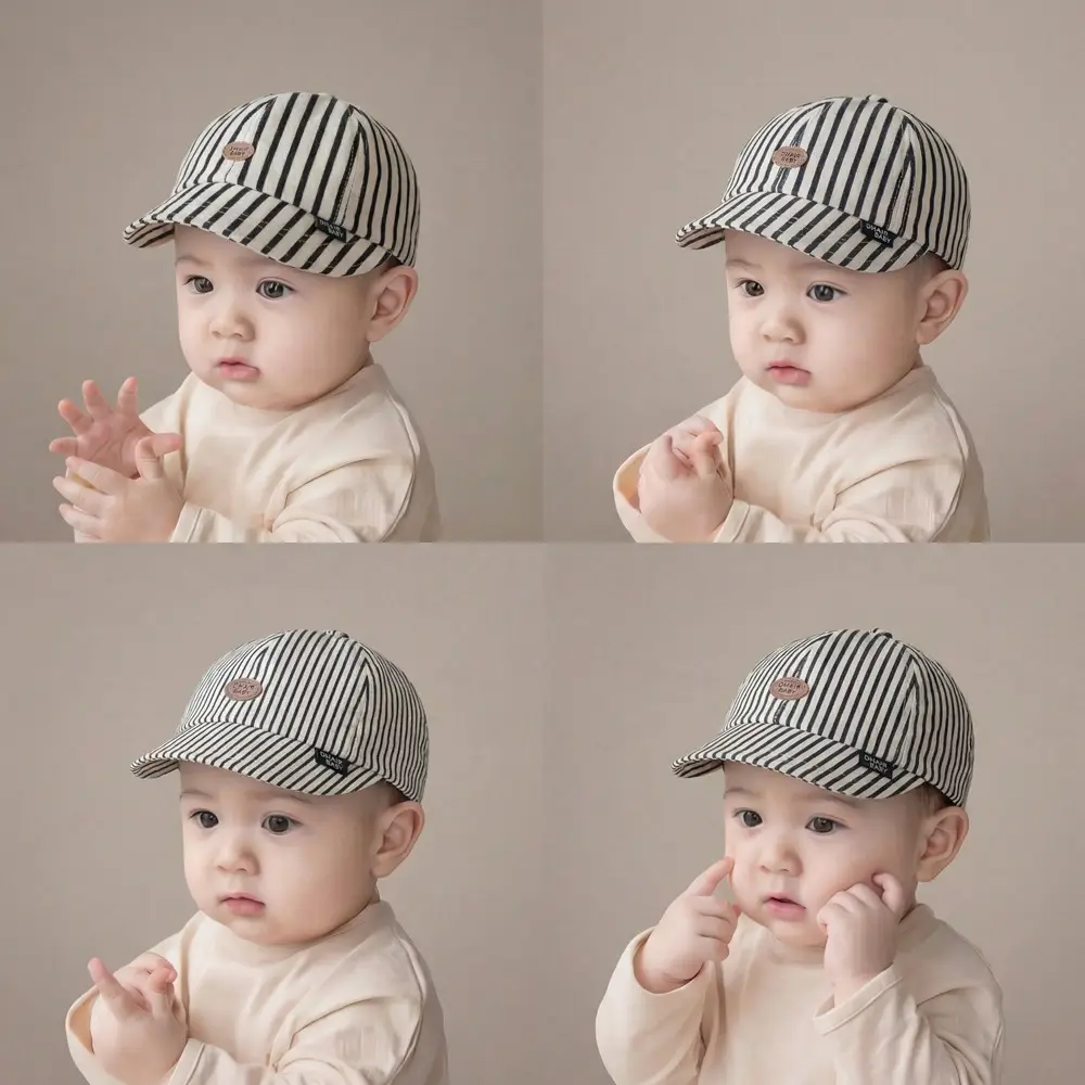 Baby Striped Sun Hat for Kids 2025 Spring Autumn - Image 5