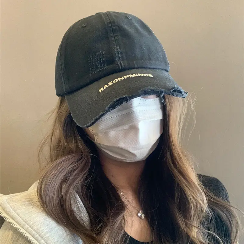 Korean Letter Baseball Cap with Mask - Image 3