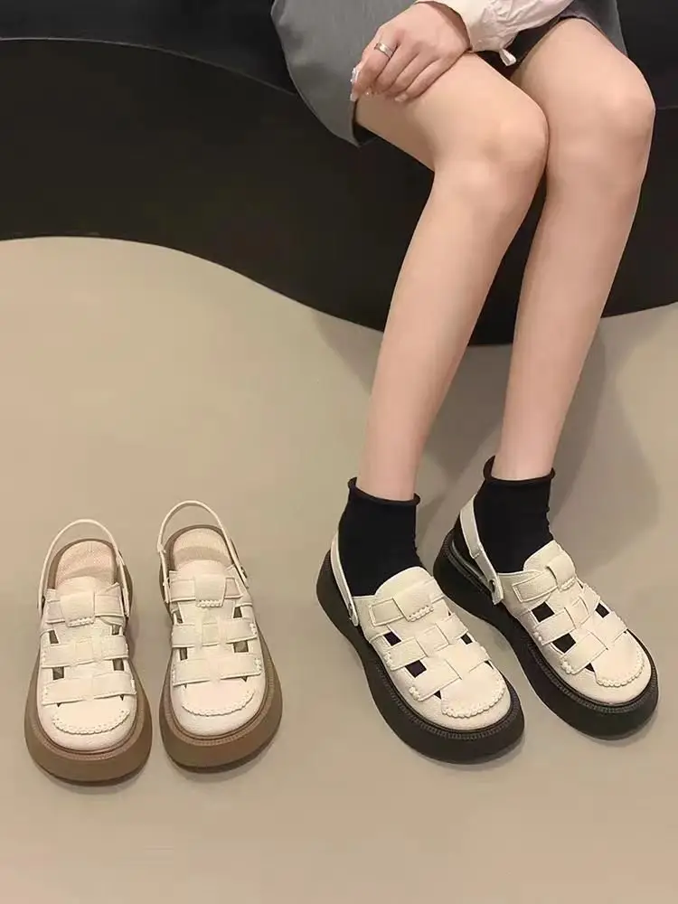 Women's White Hollow Out Sandals 2025 New Cave Mori — feature 8