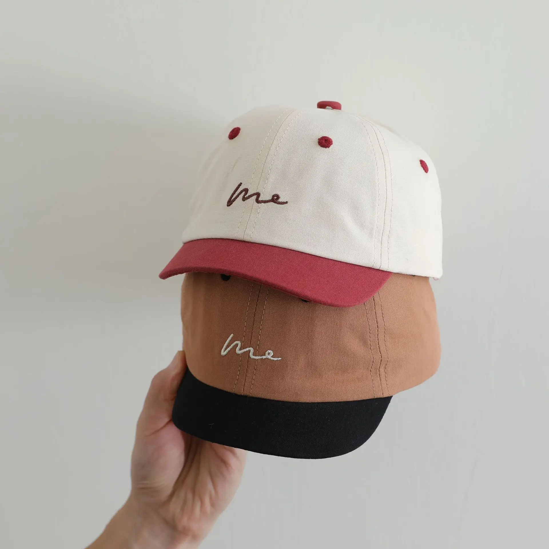 Kids Embroidered Baseball Caps Set of 2 β feature 3