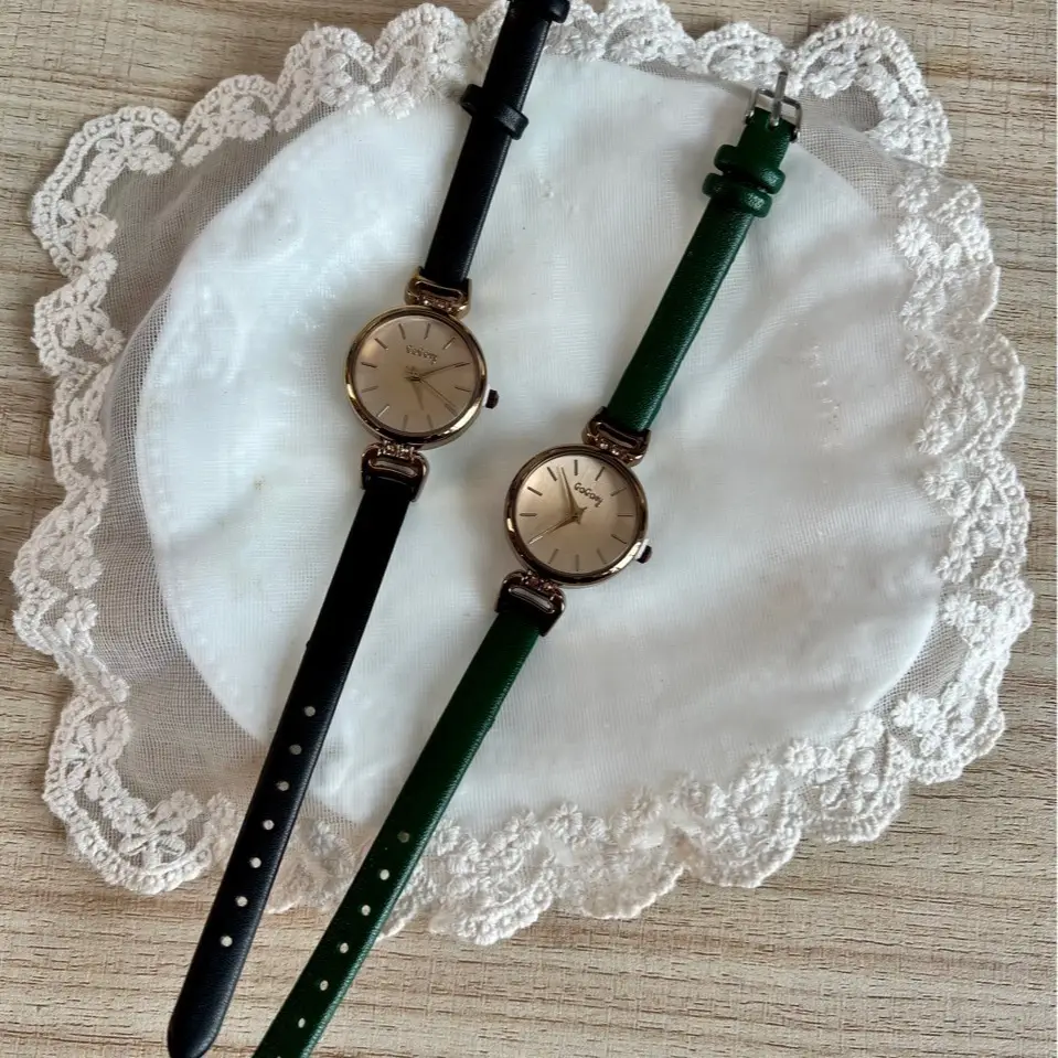 Korean Style Green Quartz Watch for Women - Image 9