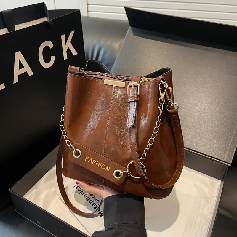 2025 Black Leather Crossbody Bag for Women - Image 6