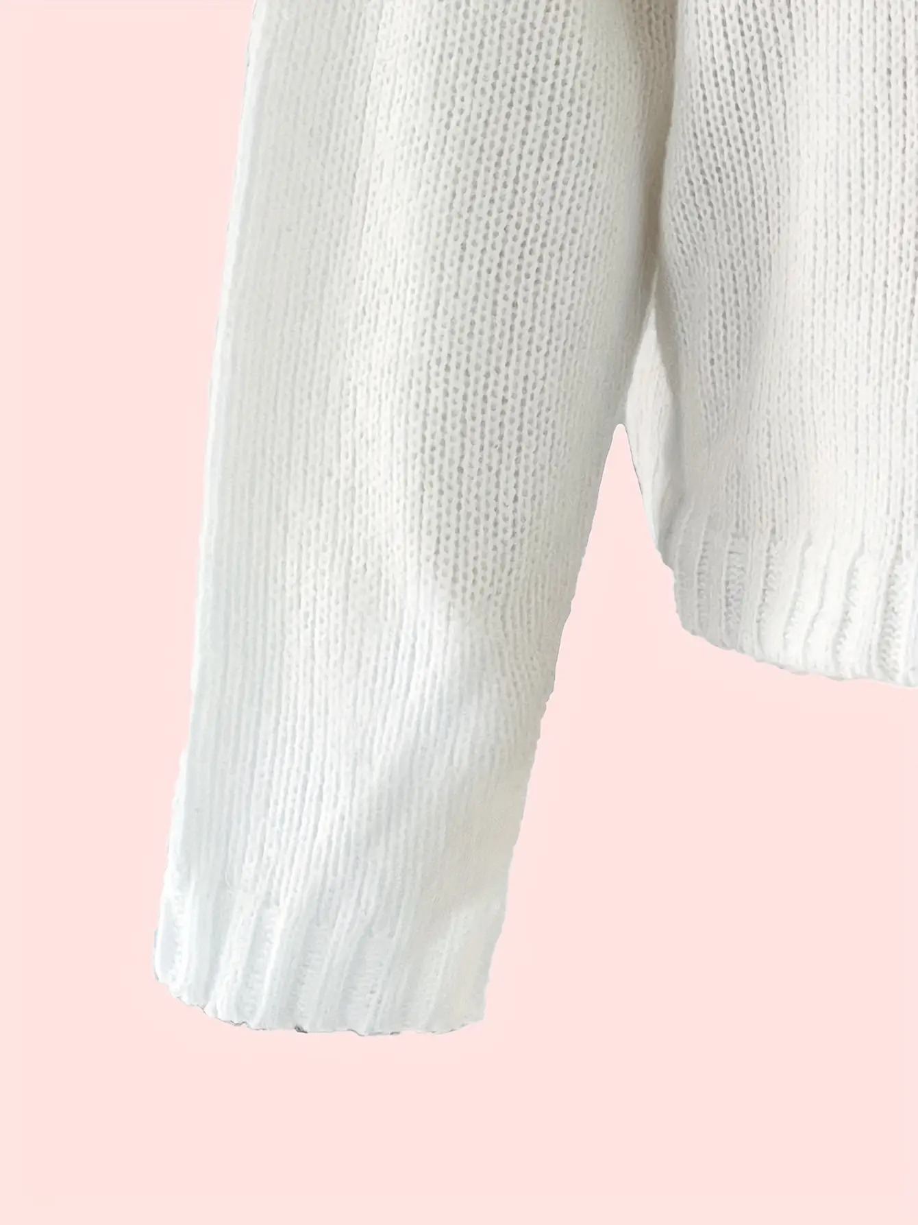 Grey Woolen V Neck Pullover Top for Women — feature 11