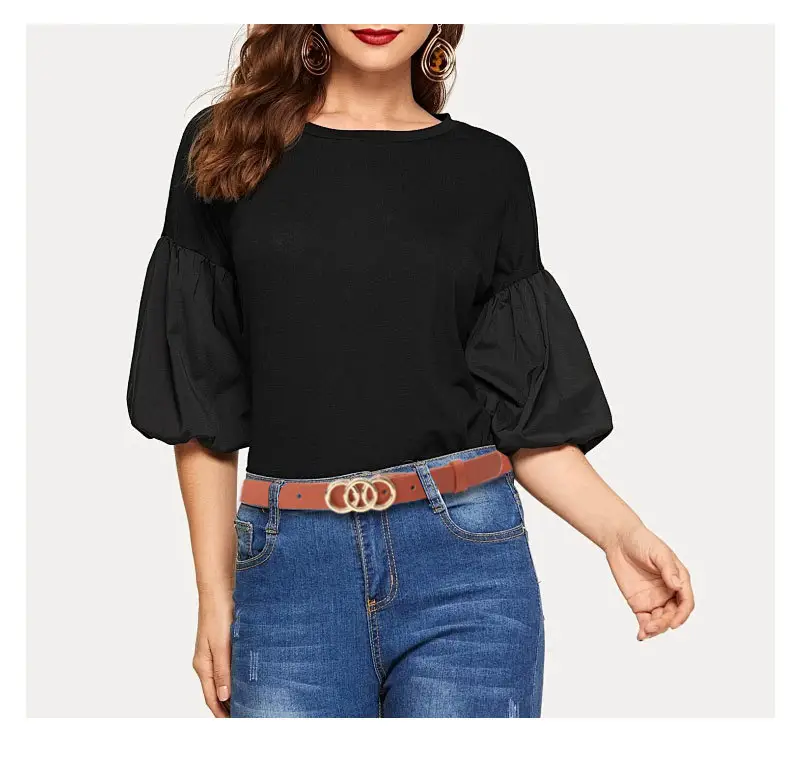 Women's Three-Circle Alloy Belt with Leather Straps — feature 26