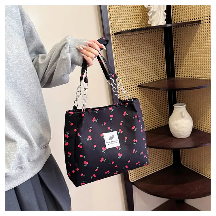 Women Cherry Print Canvas Shoulder Bag 2025 — feature 12