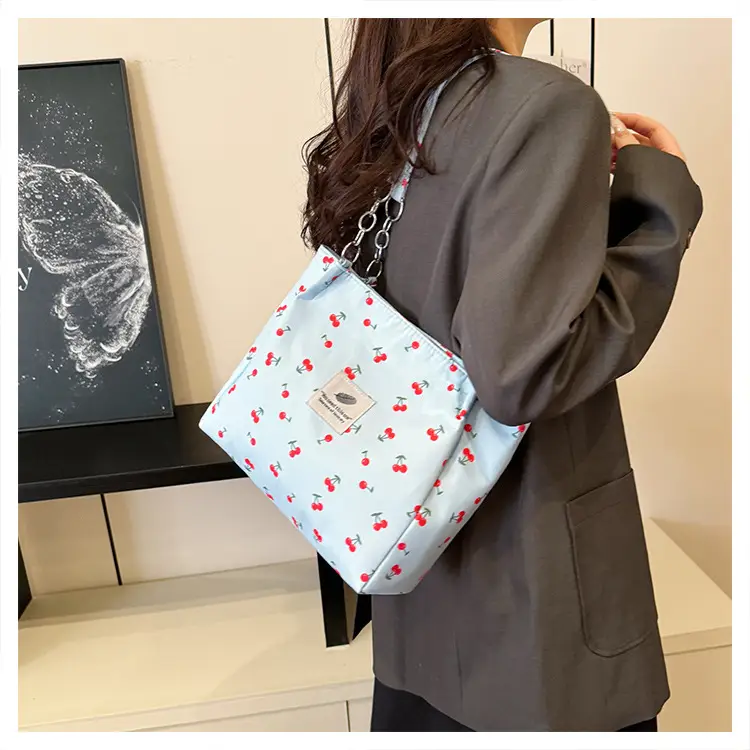 Women Cherry Print Canvas Shoulder Bag 2025 — feature 16