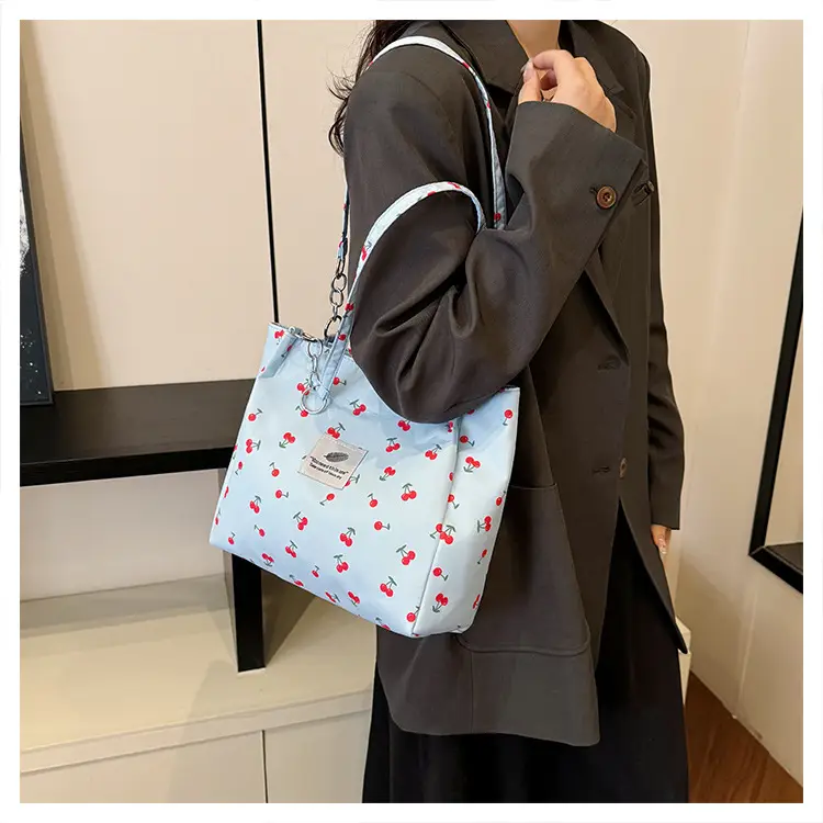 Women Cherry Print Canvas Shoulder Bag 2025 — feature 17
