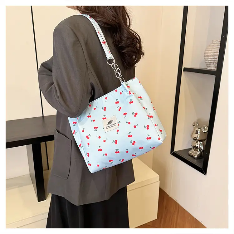 Women Cherry Print Canvas Shoulder Bag 2025 — feature 18