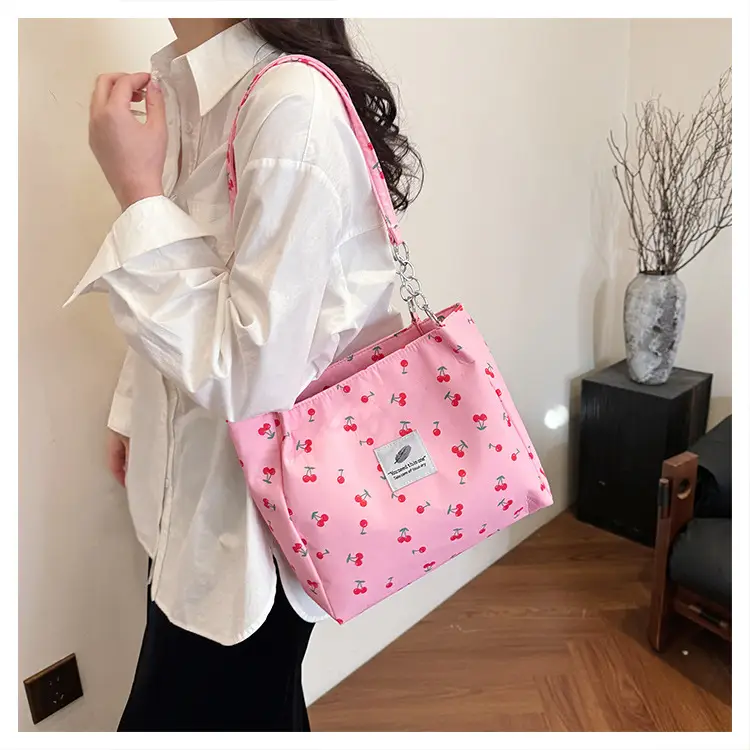 Women Cherry Print Canvas Shoulder Bag 2025 — feature 19