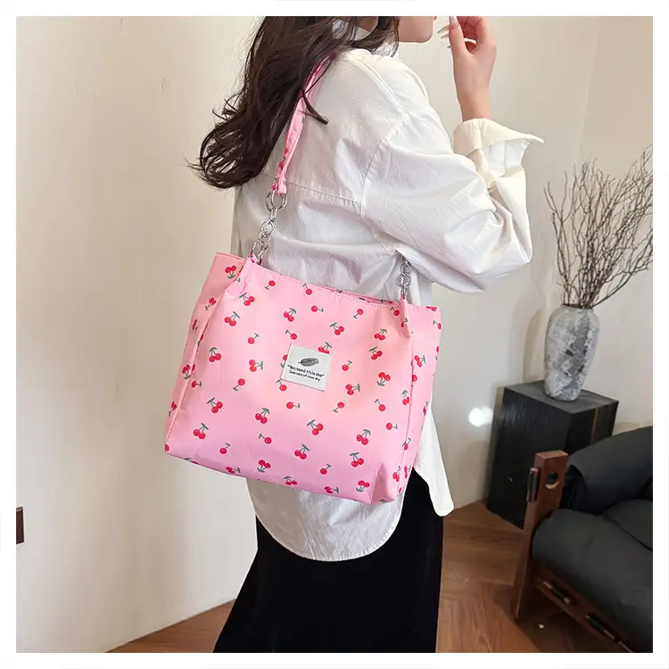 Women Cherry Print Canvas Shoulder Bag 2025 — feature 21