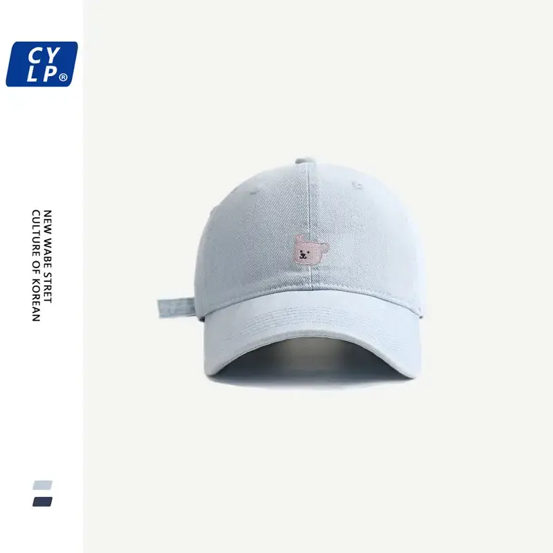 Women Blue Baseball Cap with Cartoon Print - Image 6
