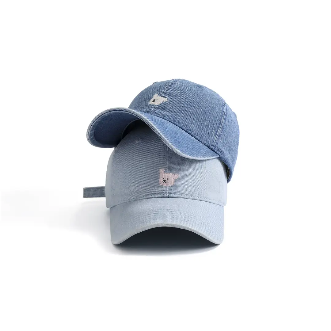 Women Blue Baseball Cap with Cartoon Print — feature 14
