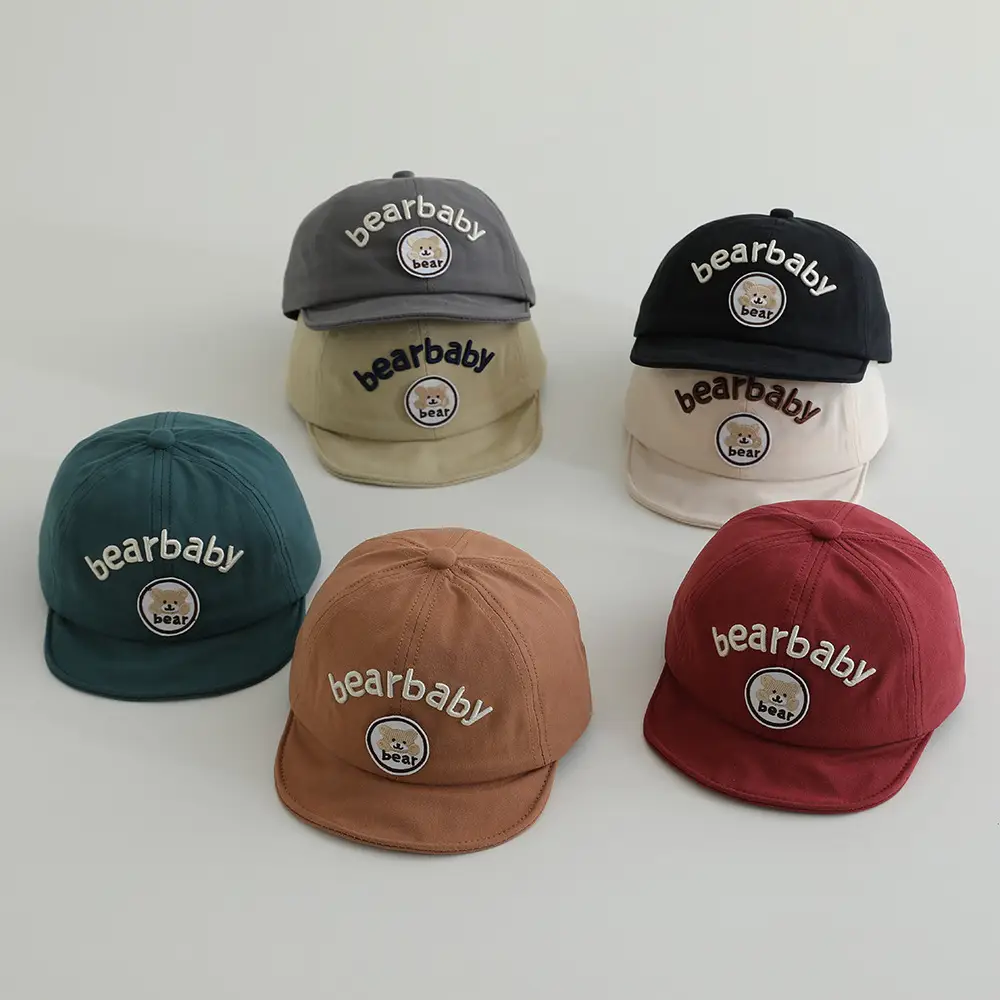 Spring Baseball Cap for Baby Korean Letters Sunscreen
