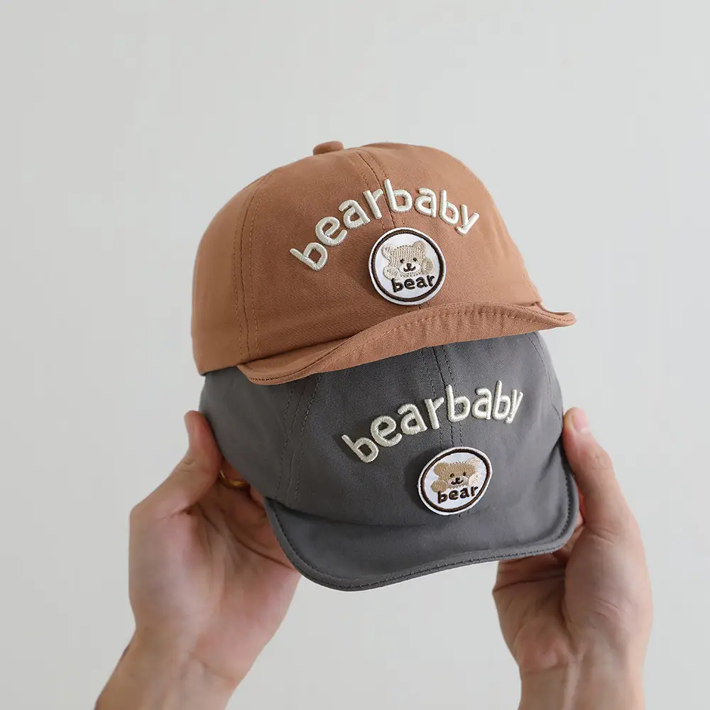 Spring Baseball Cap for Baby Korean Letters Sunscreen