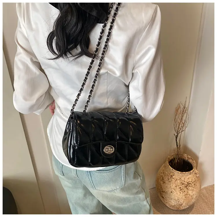 Black Quilted Chain Crossbody Bag for Women 2026 — feature 19