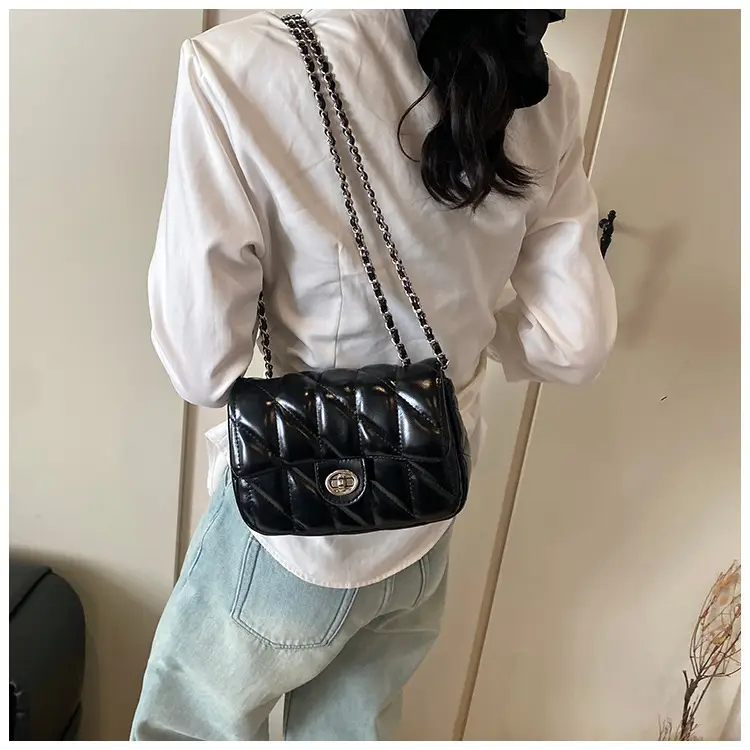 Black Quilted Chain Crossbody Bag for Women 2026 — feature 22