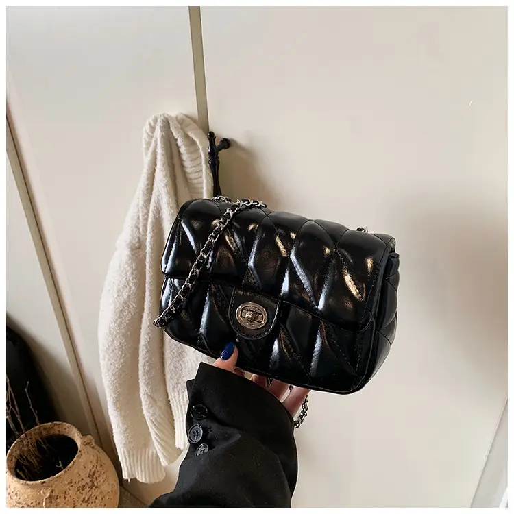 Black Quilted Chain Crossbody Bag for Women 2026 — feature 30