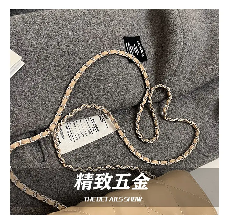 Black Quilted Chain Crossbody Bag for Women 2026 — feature 4