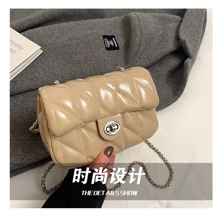 Black Quilted Chain Crossbody Bag for Women 2026 — feature 5