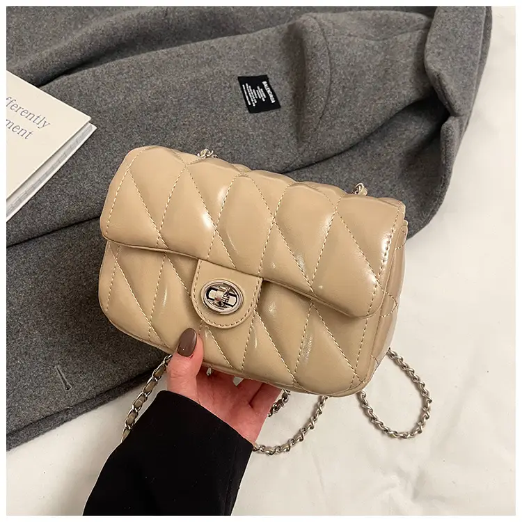 Black Quilted Chain Crossbody Bag for Women 2026 - Image 5