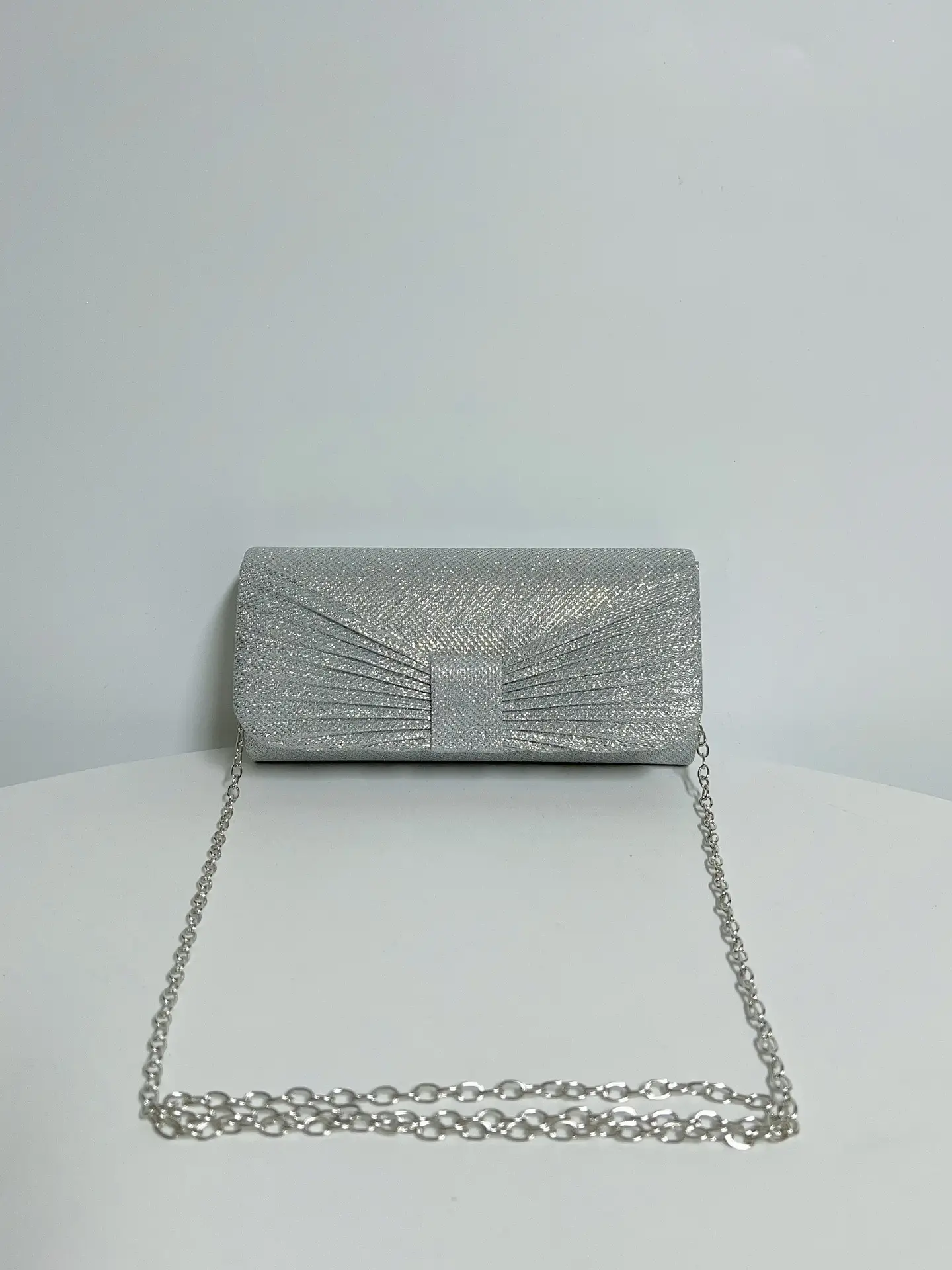 New Cross-border Pleated Silver Evening Bag — feature 17