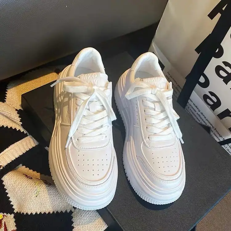 Platform thick-soled student shoes women's ins tide spring 2025 new all-match casual sports small white shoes skate shoes - Image 3