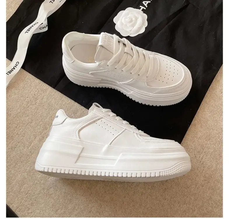 Platform thick-soled student shoes women's ins tide spring 2025 new all-match casual sports small white shoes skate shoes — feature 11