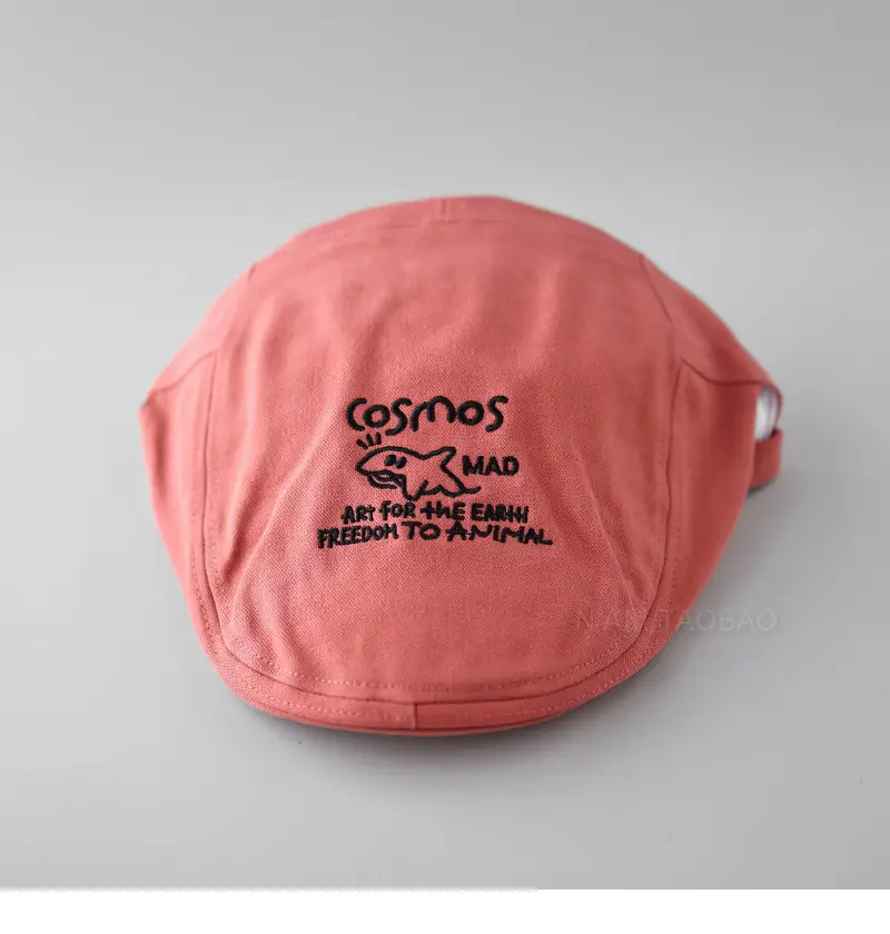 Women Pink Shark Embroidered Cap Spring Summer — feature 7