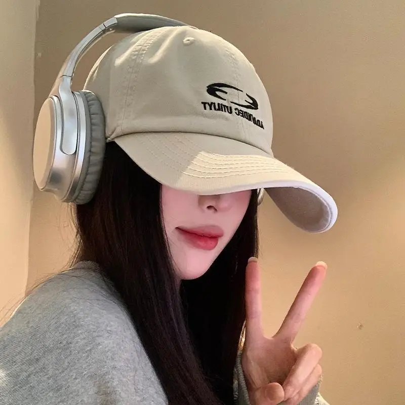 Women's Korean Style Baseball Cap with Wide Brim - Image 7
