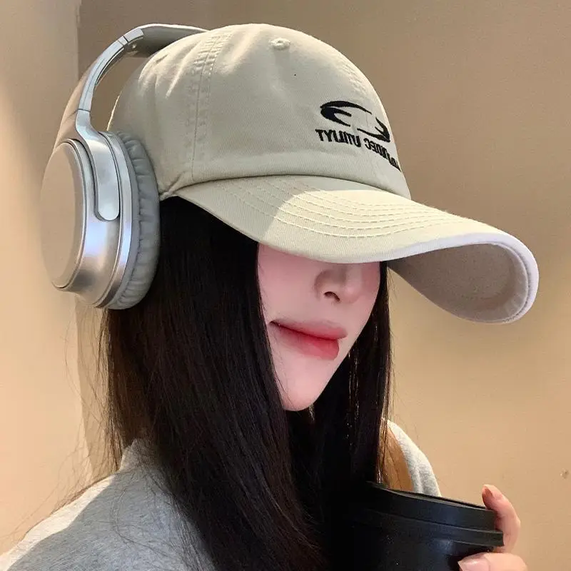 Women's Korean Style Baseball Cap with Wide Brim - Image 10