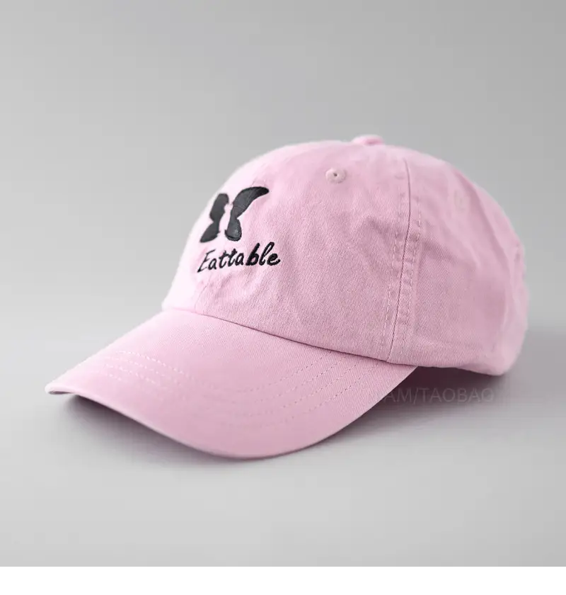 Pink Embroidered Baseball Cap for Men Women - Image 3