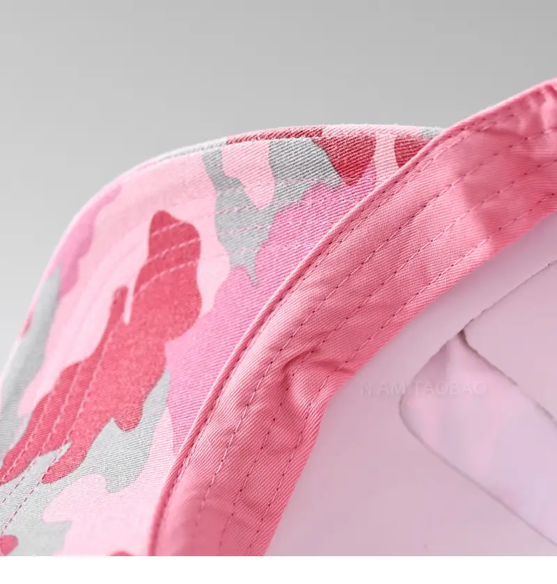Camouflage Baseball Cap Pink Grey Women Men Casual All Season — feature 10