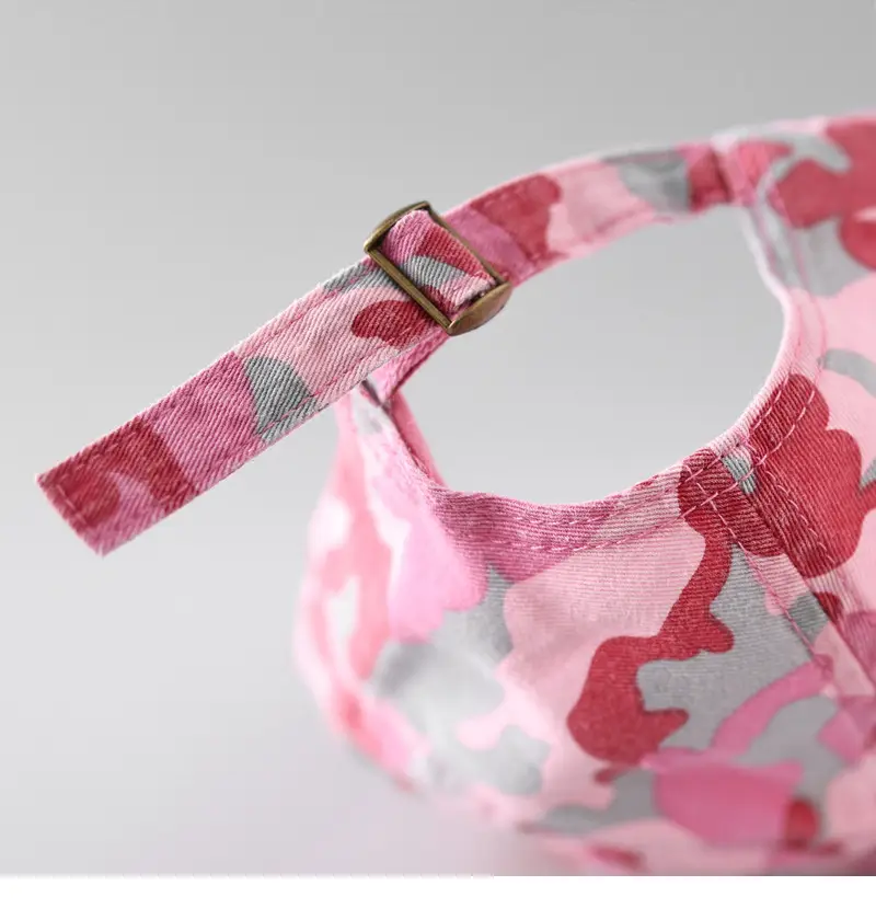 Camouflage Baseball Cap Pink Grey Women Men Casual All Season — feature 11