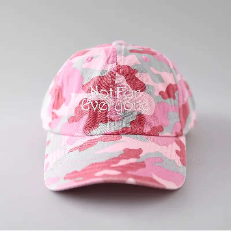 Camouflage Baseball Cap Pink Grey Women Men Casual All Season — feature 7